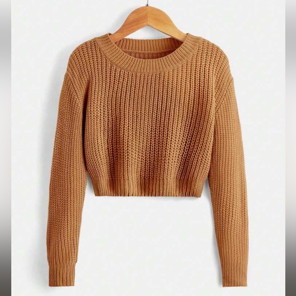 Chunky knit sweater caramel tan - Picture 1 of 6